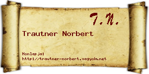 Trautner Norbert névjegykártya
